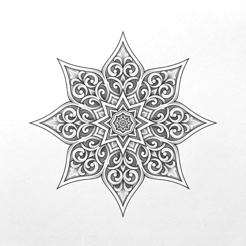 Eight-pointed star, 5 cm