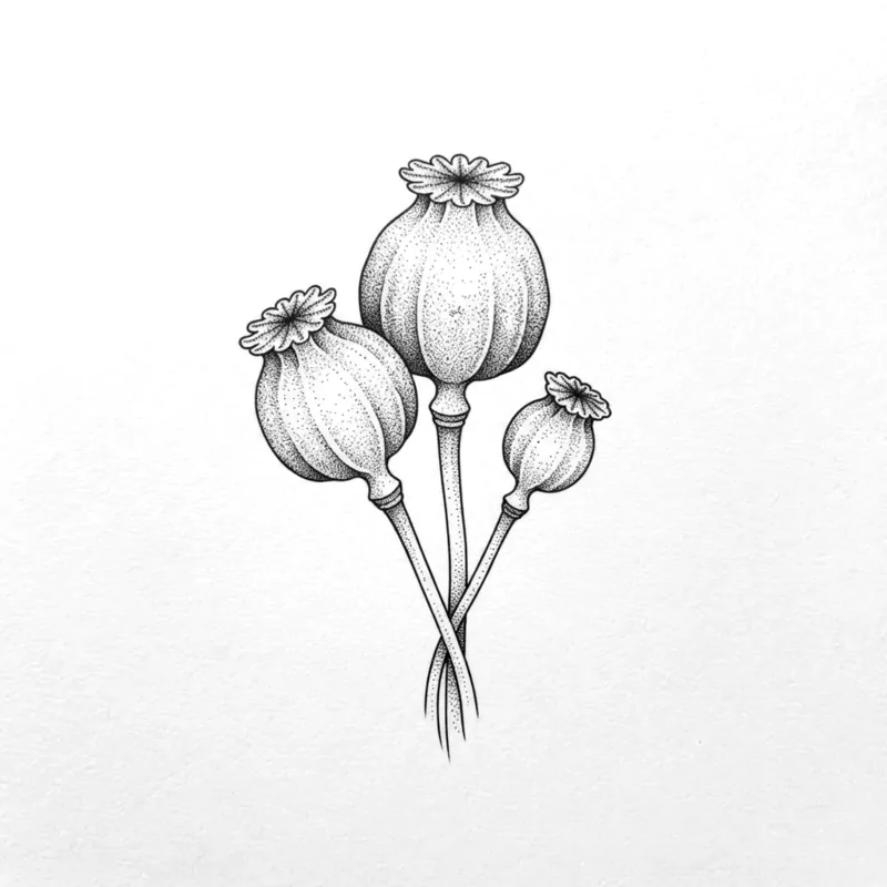 Three pods, 8 cm
