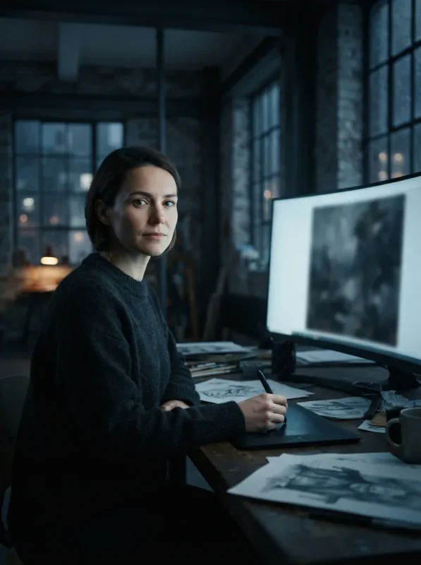 Marta Kowalczyk at her desk