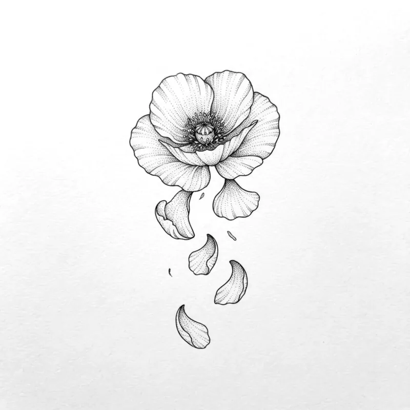 Falling petals, 9 cm