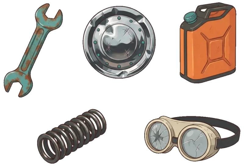 Rustbucket rally props