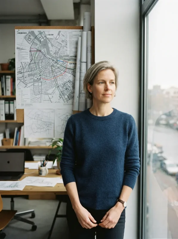 Femke Boon in her workroom on Zwaanshals