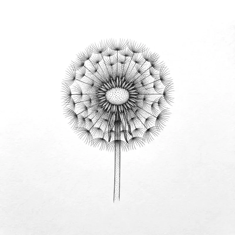 Dandelion clock, 8 cm