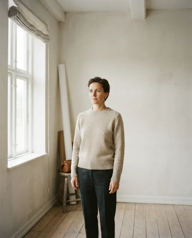 Freja Lindhardt in the studio on Islands Brygge